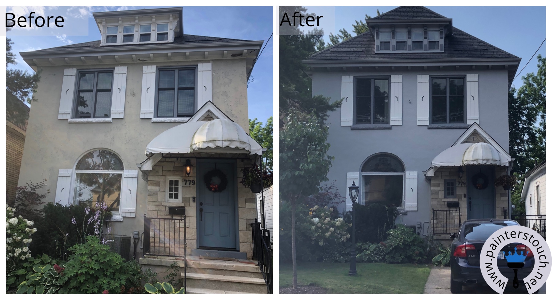 1930s stucco home before painting