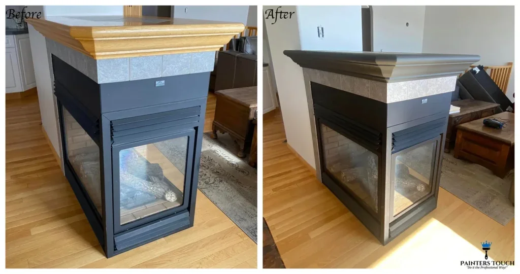 Finished cabinet painting project