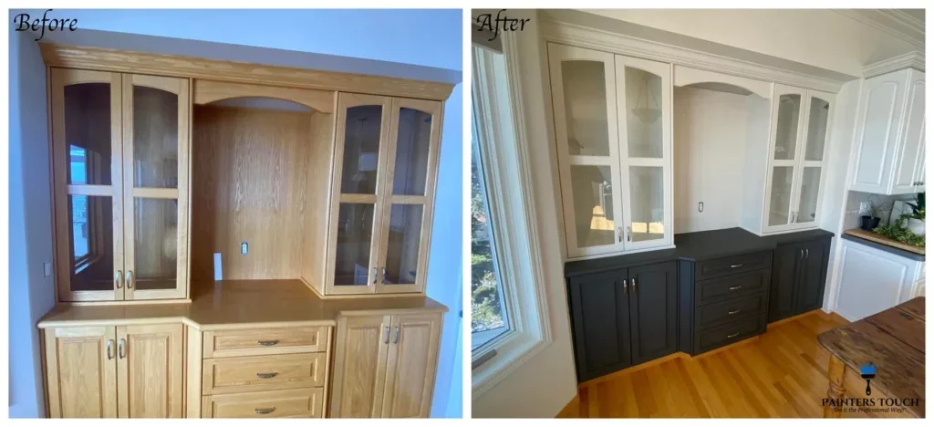 Professionally refinished cabinets