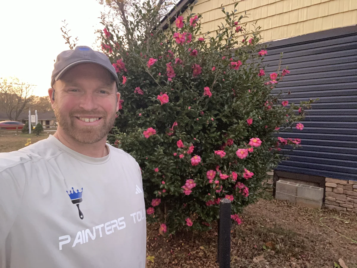 Jason Taff outside the Painters Touch office