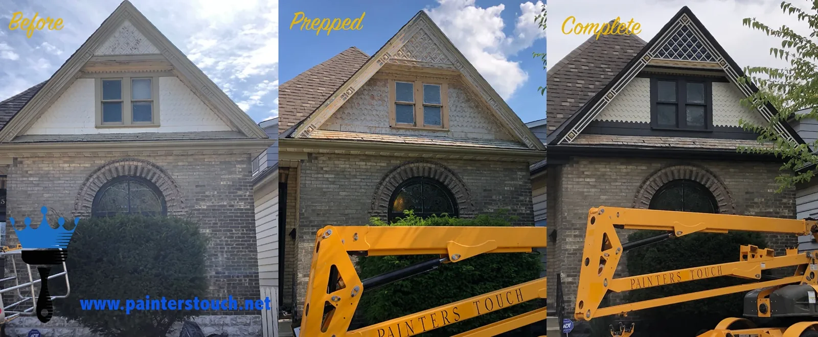 Historical home exterior before and after painting — project 30
