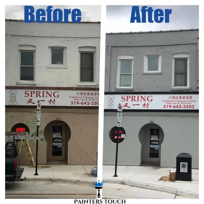 Commercial or specialty project before and after painting
