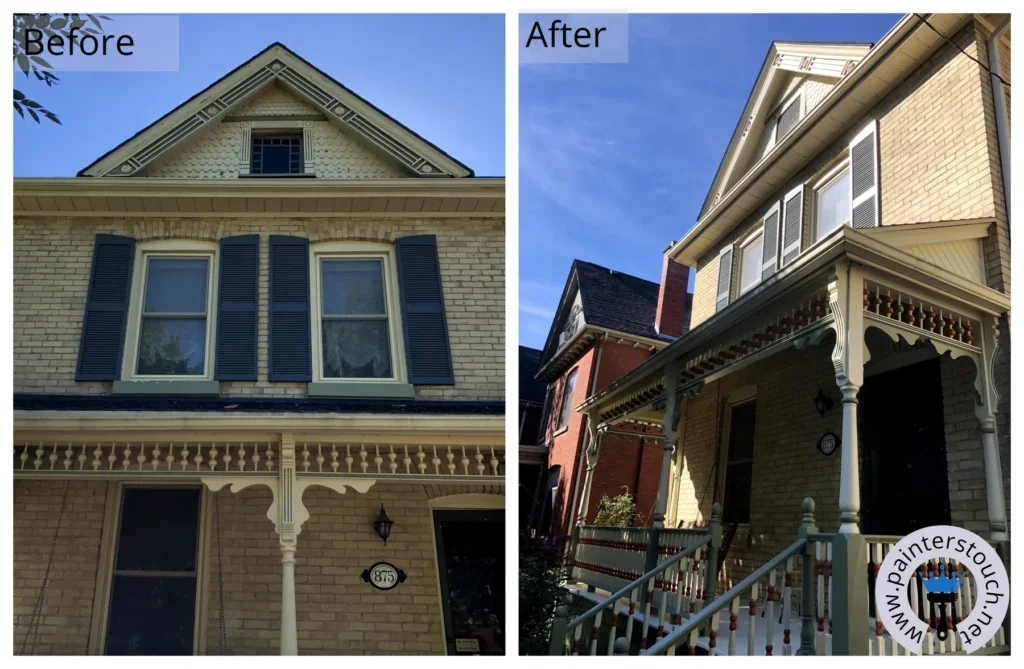 Historical home exterior before and after painting — project 9