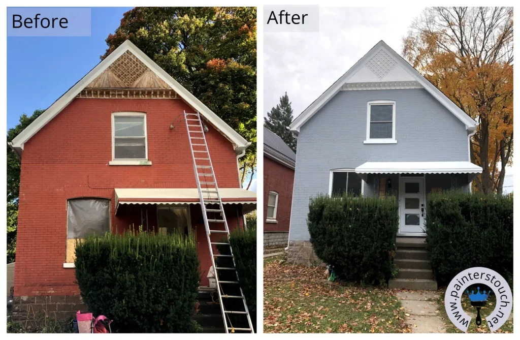 Historical home exterior before and after painting — project 12
