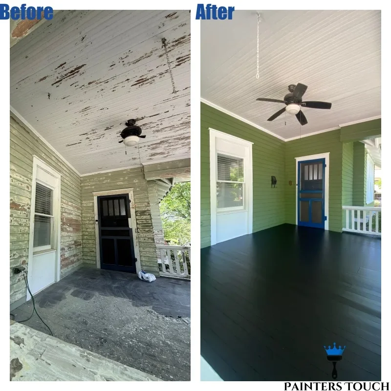 Historical home exterior before and after painting — project 21
