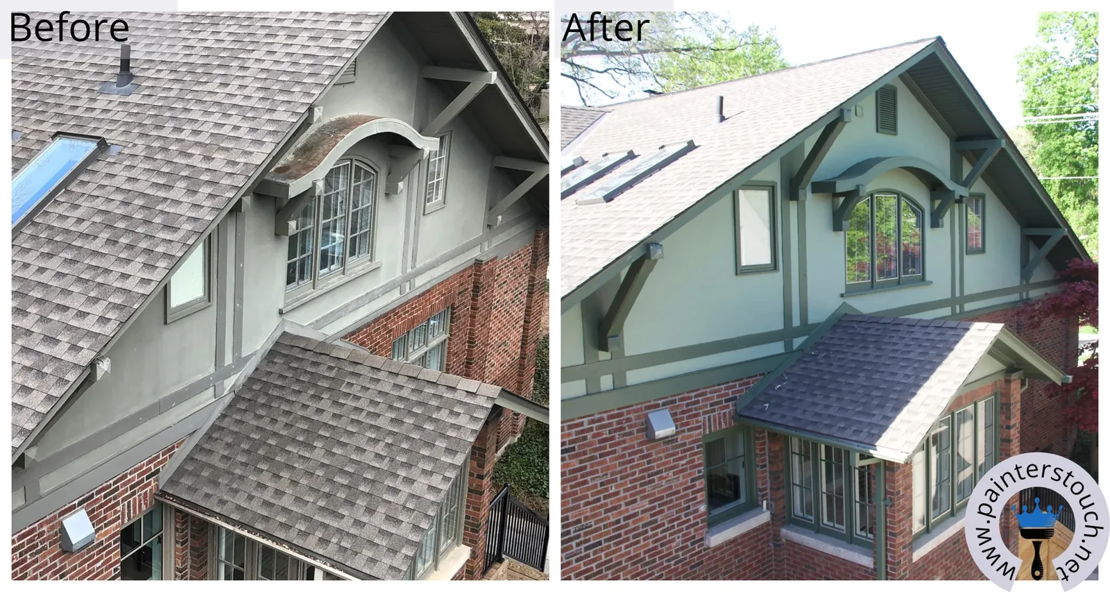 Historical home exterior before and after painting — project 24
