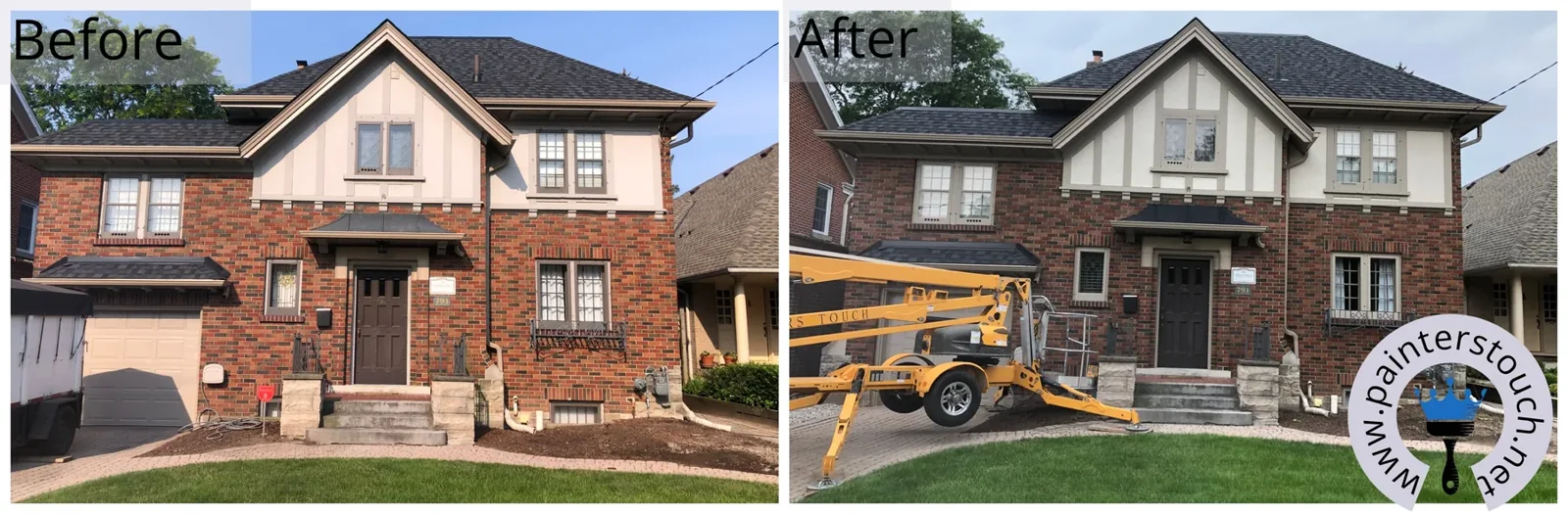 Historical home exterior before and after painting — project 26